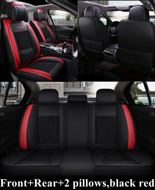 black red luxury Автомобильные чехлы на сиденья для Audi a1 a3 a4 a5 a6 a7 a8 a4L a6L q2 q3 q5 q7 a4 b8 a4 b6 a3 8 p a4 b7 a6 c6 Alfa Romeo 159 Lada granta Веста - Название цвета: black red luxury