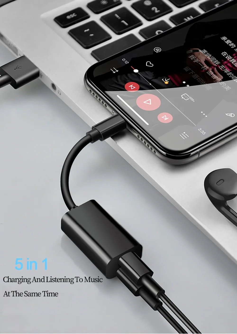 2 в 1 двойное зарядное устройство с интерфейсом Lightning адаптер для прослушивания iPhone X 7 8 Plus IOS сплиттер наушники Аудио Aux кабель конвертер Adaptador
