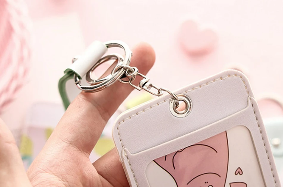 Kawaii, животное, единорог, банк, кредитный ID держатель для карт, Обложка для карт, Женский дорожный банк, автобус, кредитная карта, брелок, кошелек, цепочка, держатель для карт