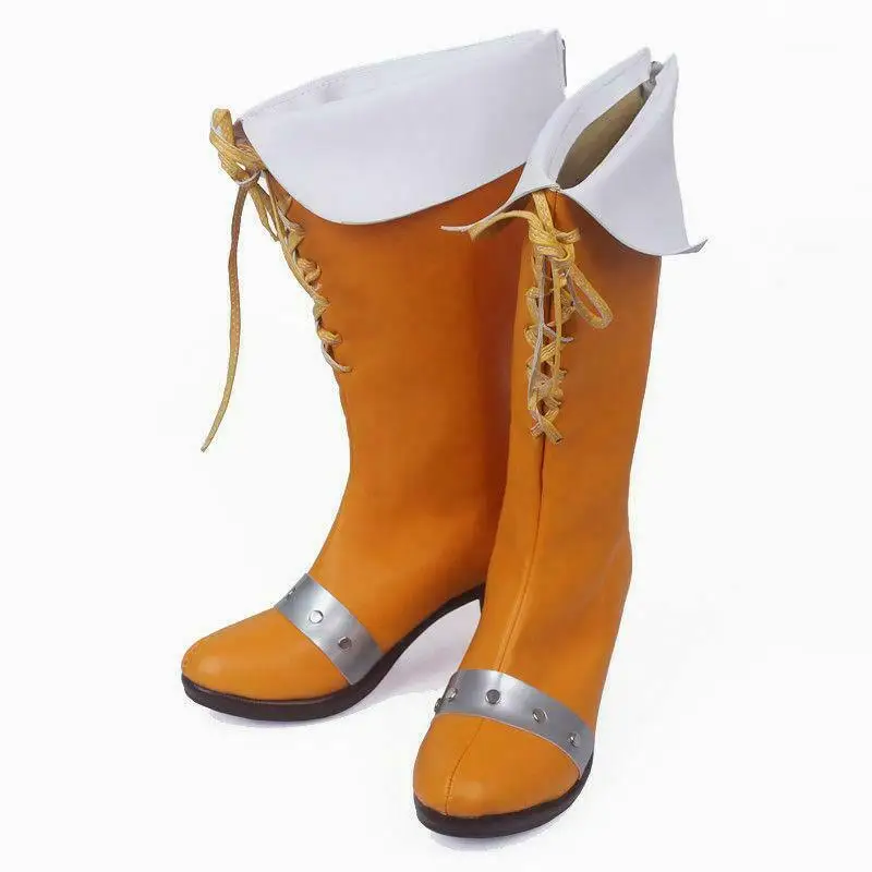 Women the Seven Deadly Sins Serpent's Sin of Envy Diane Cosplay Knee High Boots Shoes Lady Daily Fashion Orange Spring Boots images - 6