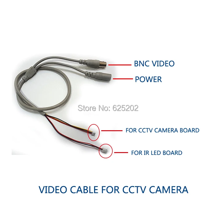 BNC видео DC 12V порошковый провод в сборе для системы видеонаблюдения 2 шт.