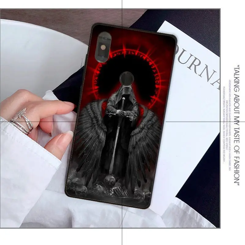 Ruicaica Grim Reaper Skull Skeleton Black Soft Phone Cover for Xiaomi Mi 6 Note3 8 8SE Redmi 5 5Plus Note4 4X Note5 Cellphones | Мобильные