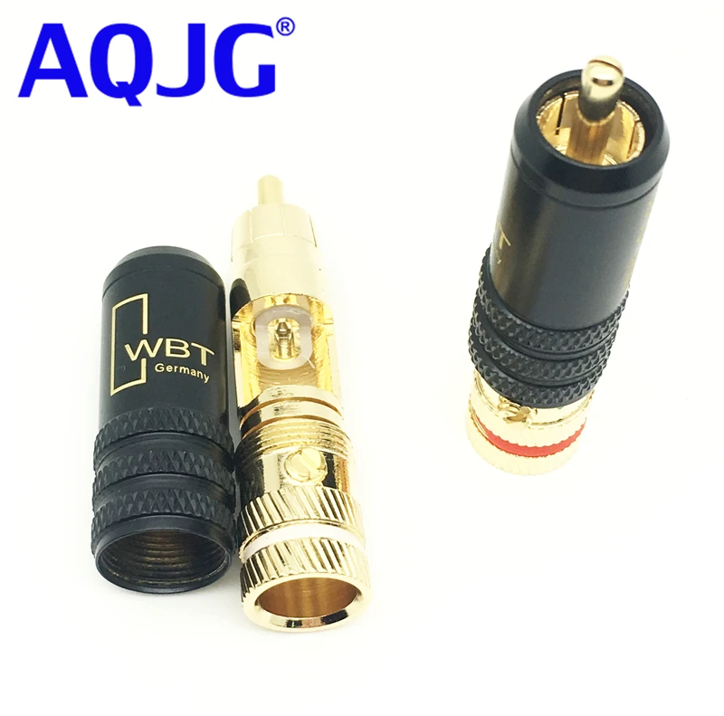 RCA разъемы штекер для линии сигнала WBT 0144 разъем головки лотоса медные 10 шт./лот|lot