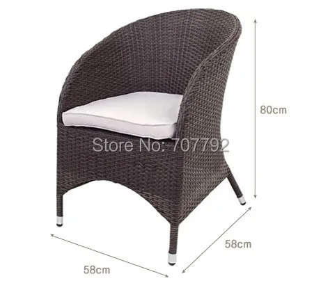 Новый продукт Плетеный обеденный стол и стул |