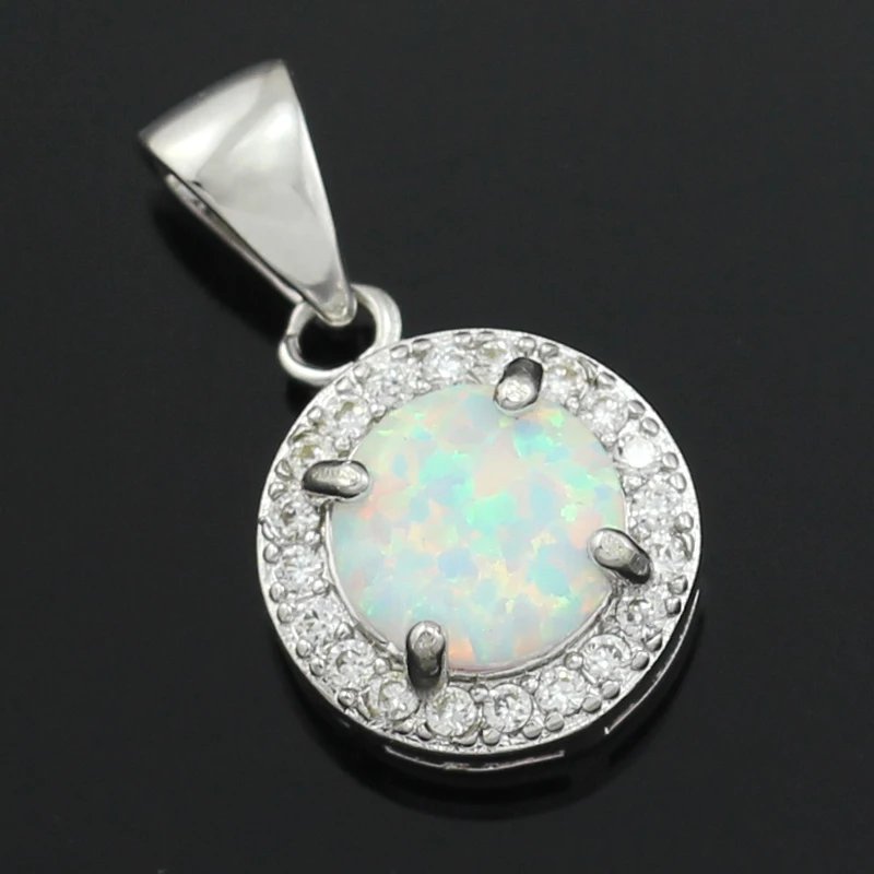 Белый огненный опал кулон для девочек модные ювелирные изделия женские подвески