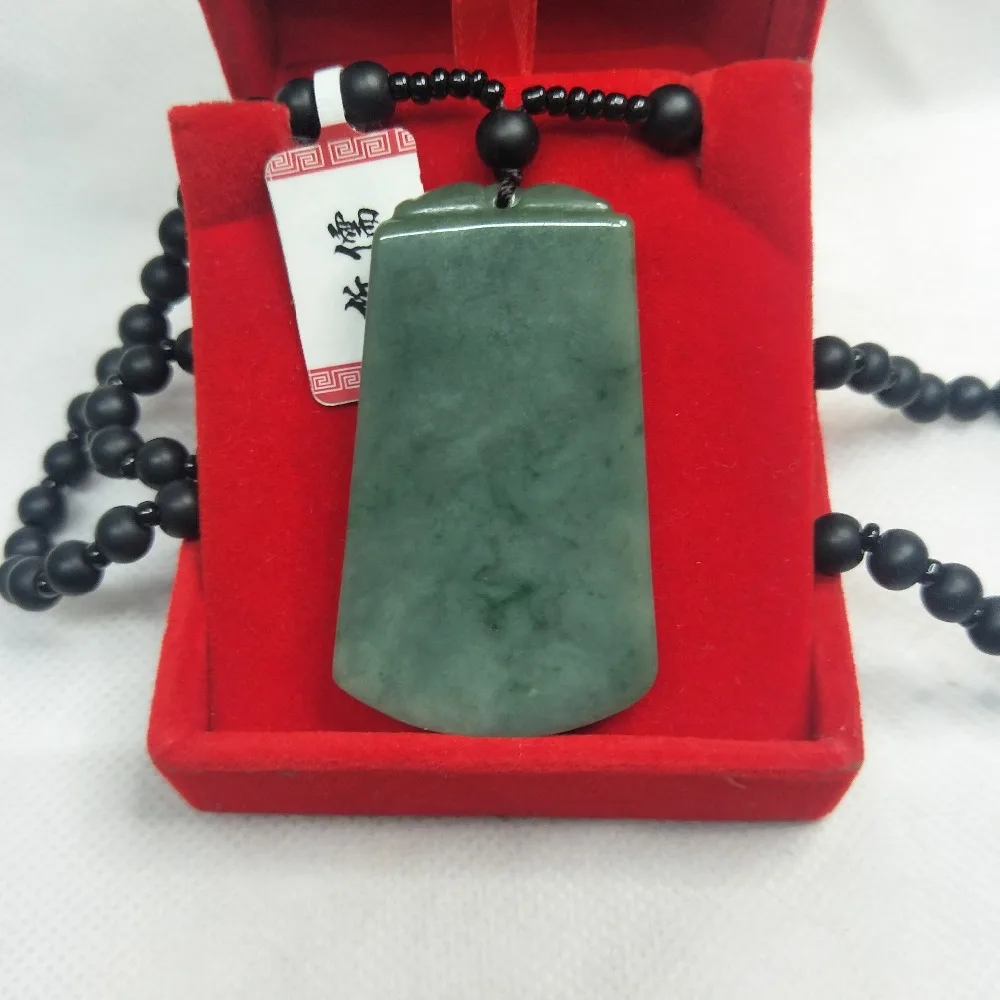 Zhe Ru ювелирные изделия из чистого натурального нефрита темно зеленый Амулет