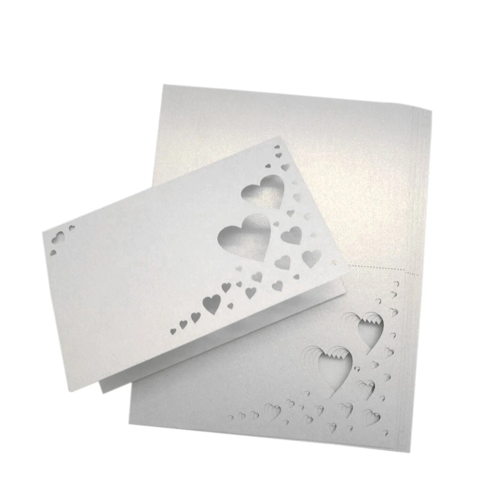 50 шт. карты с полым именем в форме сердца свадебный стол для вечеринок Виная еда