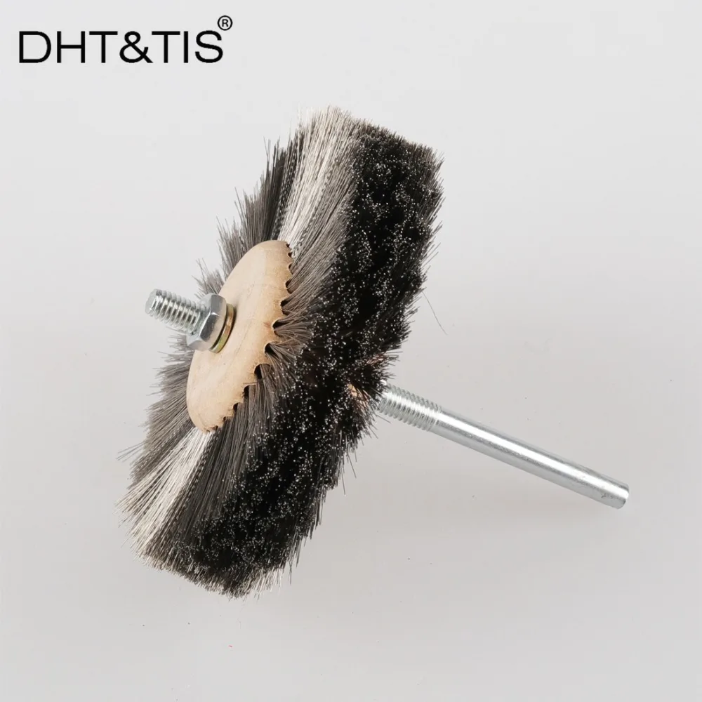 DHT& TIS OD85 Высококачественная проволока из нержавеющей стали, колесная щетка для удаления металла, шлифовка древесины, Полировка 5 мм хвостовик