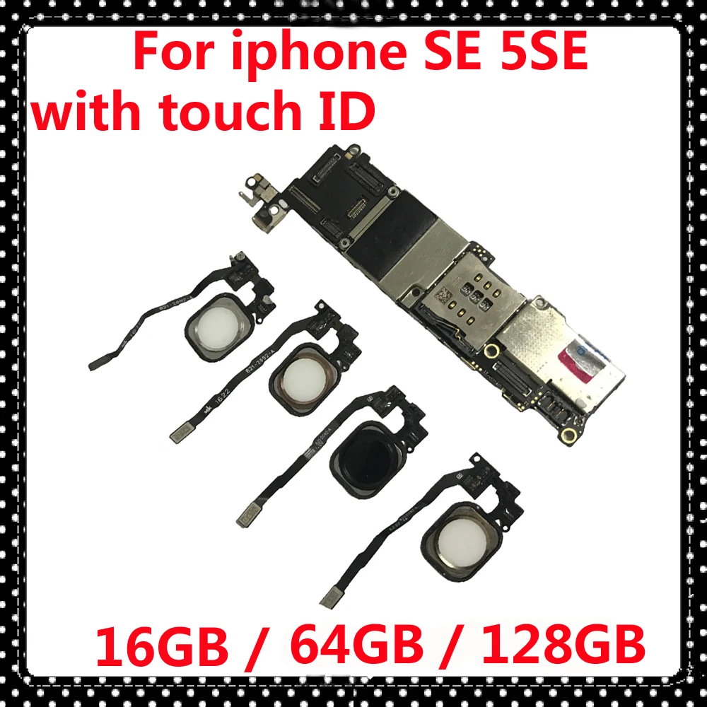 Оригинальная материнская плата с/без сенсорного ID для iphone SE разблокированная материнская плата IOS системная Логическая плата для iphone 5SE 16 ГБ 32 ГБ 64 ГБ