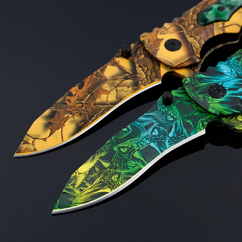 CS COLD стальной складной нож высокого качества выцветающий цветной керамбит