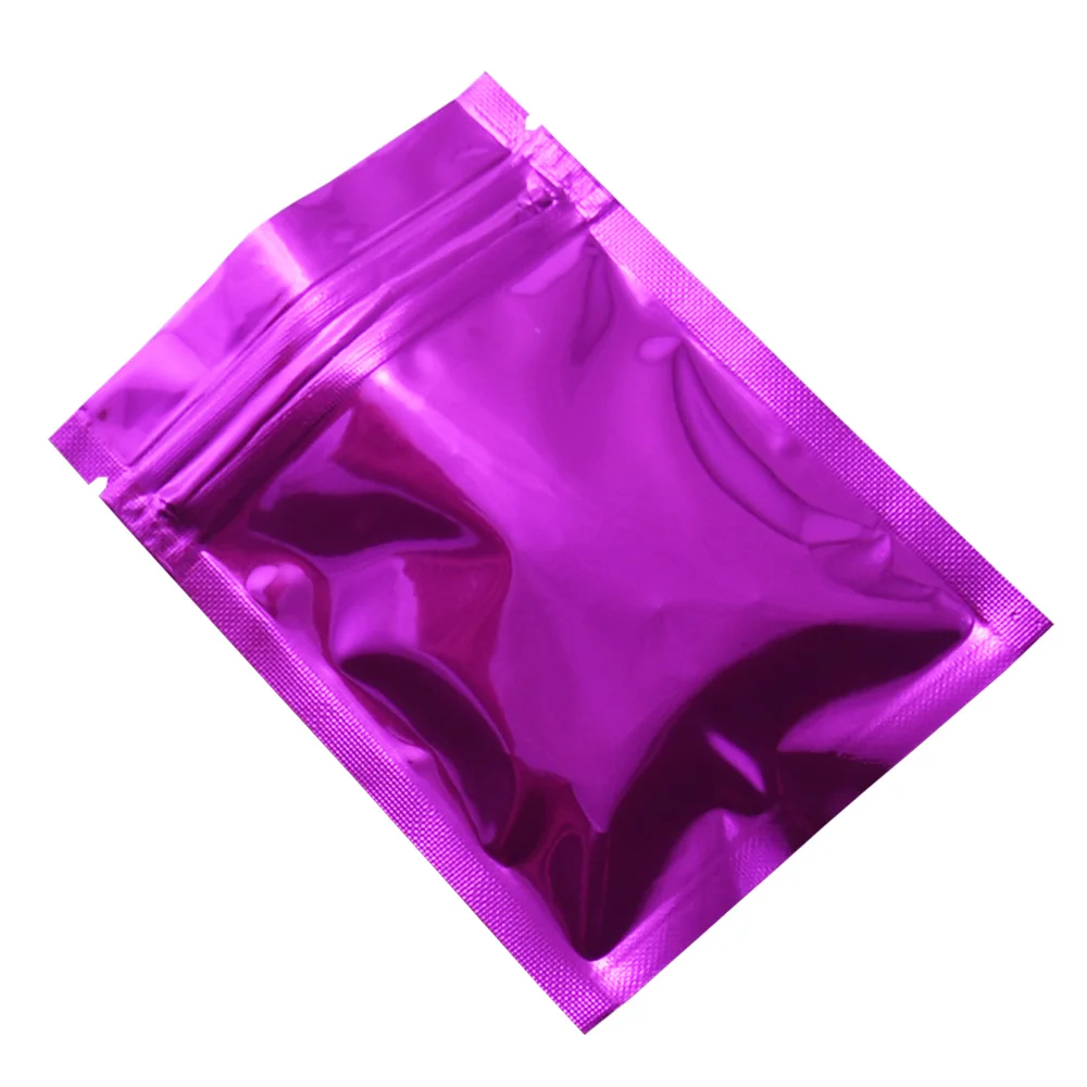 100 шт./лот повторно закрывающийся фиолетовый оптовый самозакрывающийся пакет из