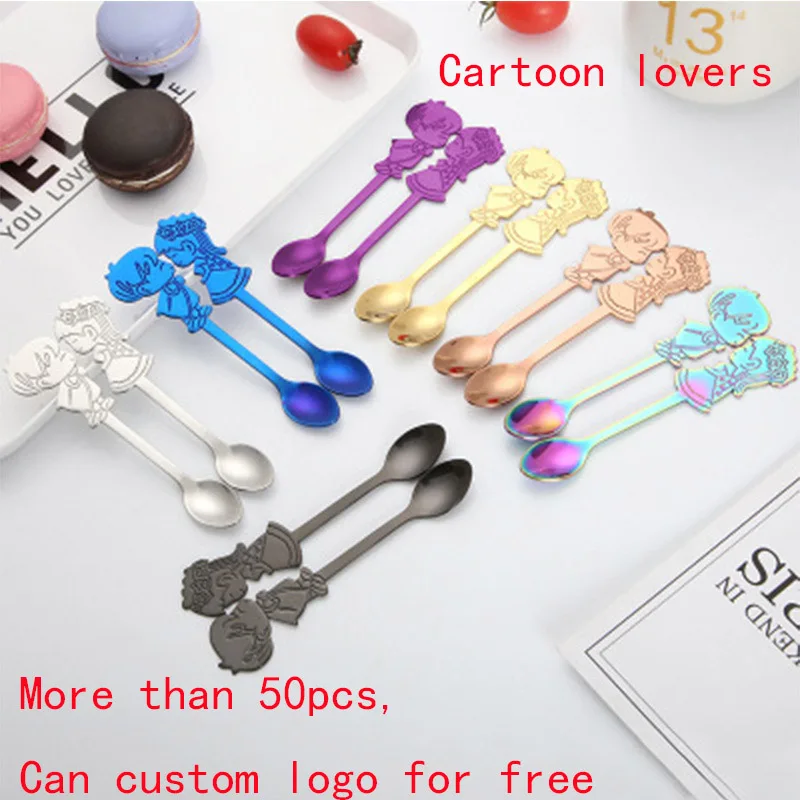 

Creative Cartoon Coffee Spoon Customizable Logo Mini Dessert Coffee Accessories Tea Tool Scoop Ice Cream Accessories