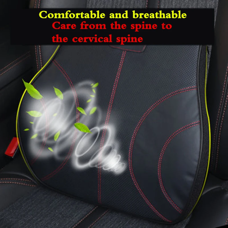 

For Peugeot 5008 3008 4008 308 Car Headrest Lumbar pillow Four seasons universal PU Leather Memory cotton Long distance essentia
