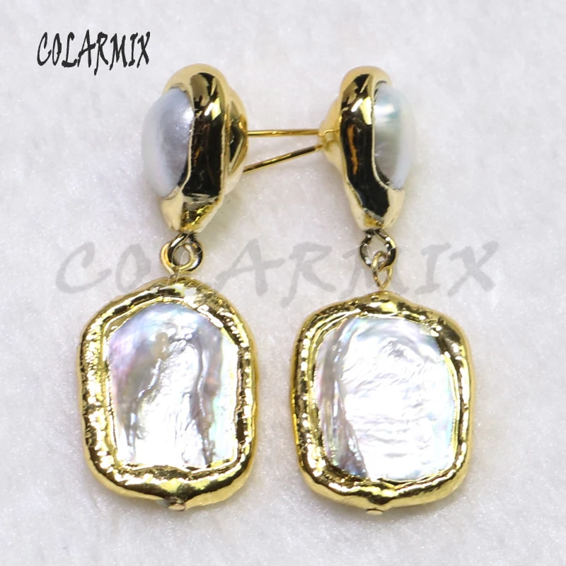 3 пары геометрических жемчужных сережек жемчужное ювелирное изделие из