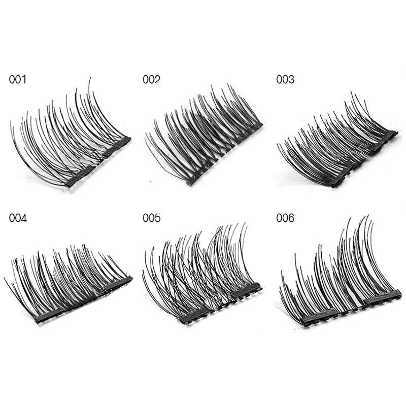 

Профессиональные легкие в использовании 3D Двойные магнитные ресницы натуральный Красота Макияж глаз без клея Многоразовые Накладные Ресн...