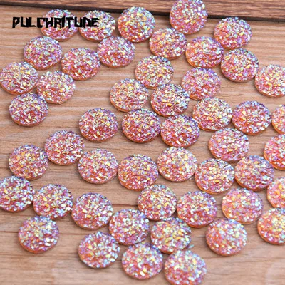 4 PULCHRITUDE Новая мода для выведения токсинов, 40 шт 12 мм смесь цветов натуральной природной руды Стиль плоской задней кабошоны из смолы для браслет серьги аксессуары - Цвет: 4
