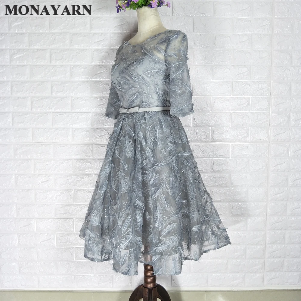 Серое Тюлевое платье подружки невесты 2017 новое милое модное вечернее с коротким