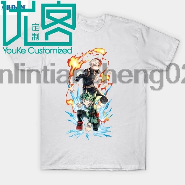 Izuku & quotDeku quot Midoriya vs шото Тодороки (My Hero academic) Футболка|Мужские футболки| |