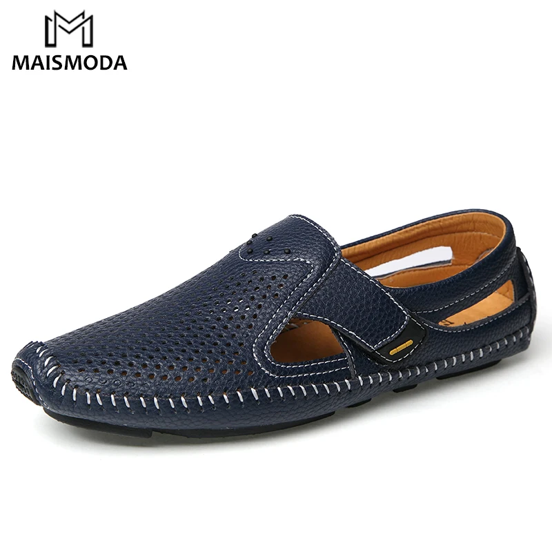 MAISMODA/Новинка 2018 года летние мужские сандалии мужская кожаная пляжная обувь