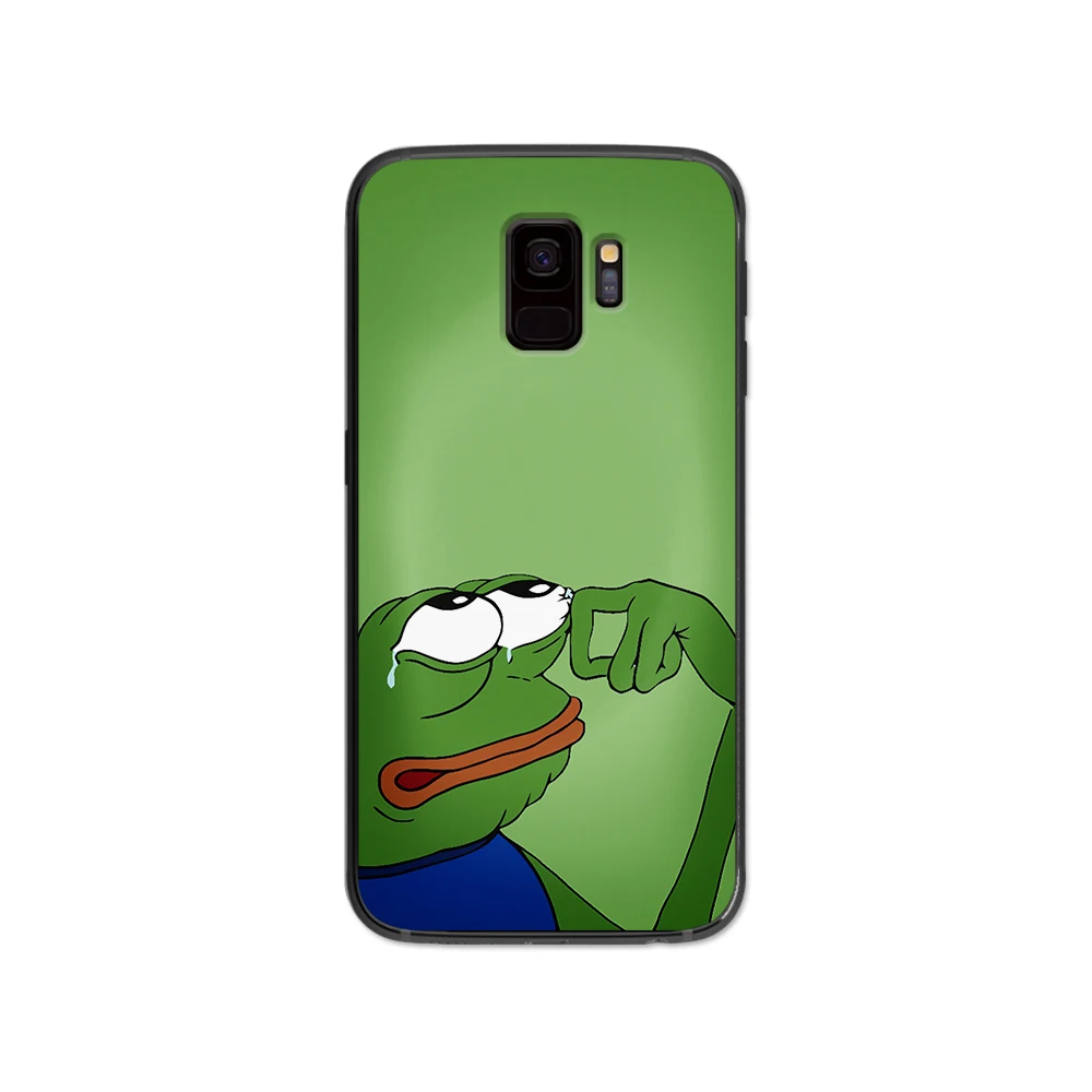 4 Мем-лягушка pepe для samsung Galaxy A5 A6 A7 A8 A9 плюс M10 M20 M30 мягкий силиконовый черный чехол для телефона - Цвет: 4