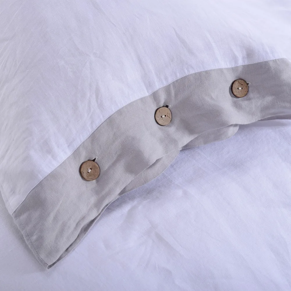 100% набор белых постельных принадлежностей из натурального кокосового дерева с