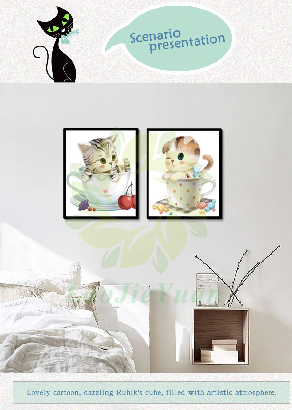 Единорог сова кошка мультфильм животных DIY Кристалл полный дрель квадратный 5D алмазов картина вышивки крестом комплект мозаика круглые бусины