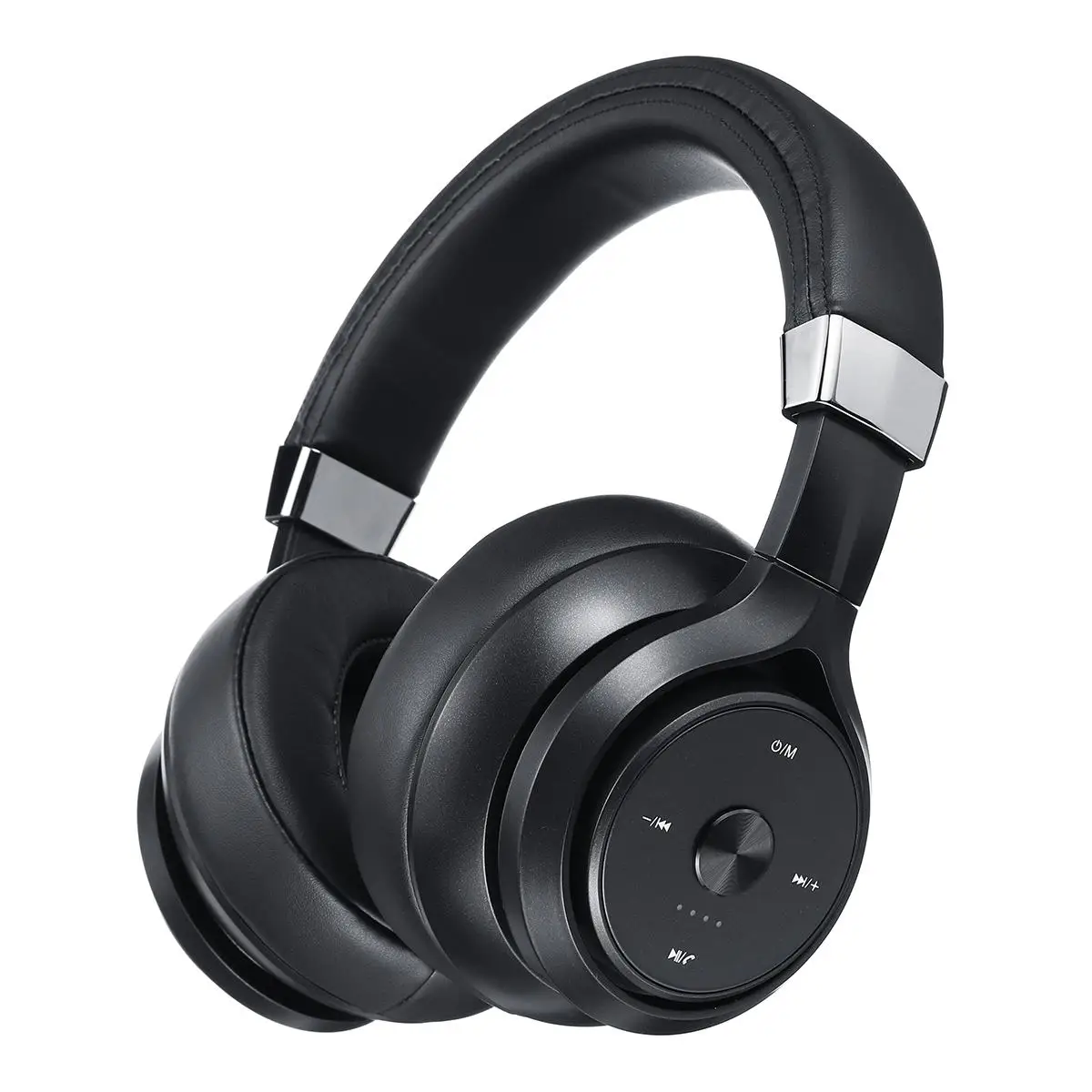 Черный Беспроводные bluetooth-наушники EQ Mode Hands-free Bass стерео HIFI гарнитура светодиодный складной наушники с микрофоном для iPhone - Цвет: Черный