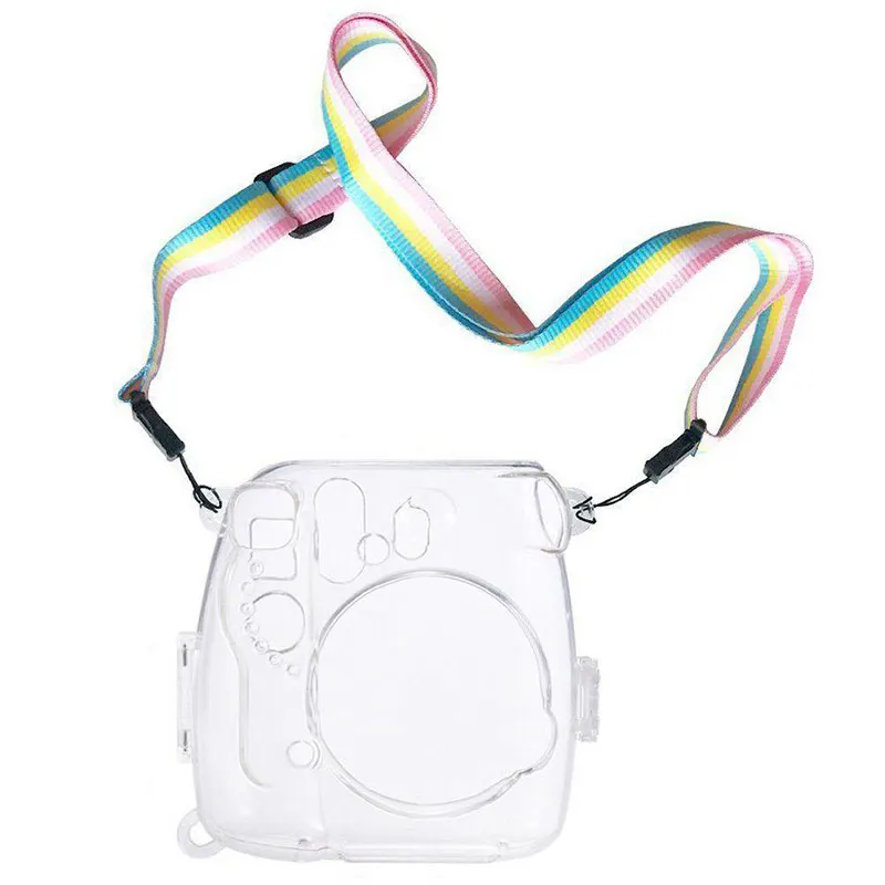 Прозрачный защитный чехол Mini Powstro с плечевым ремнем для камеры Fuji Fujifilm Instax 9 8 +