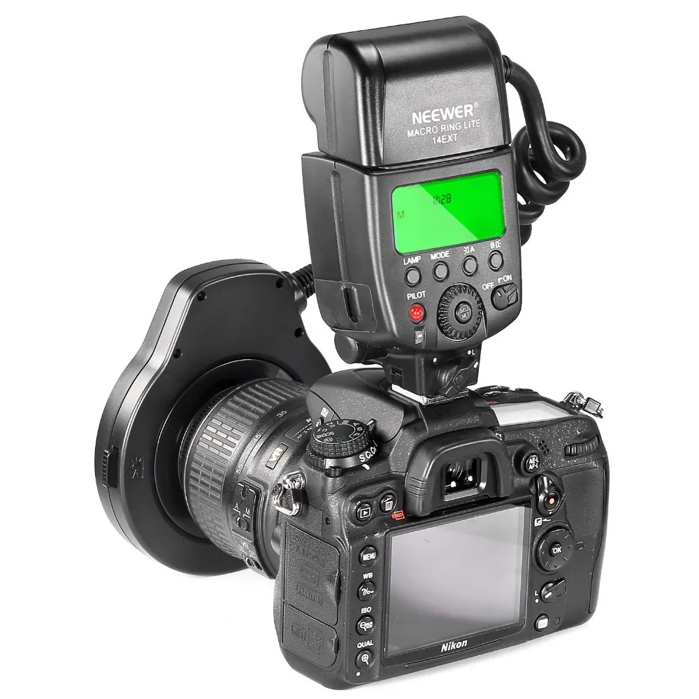 Neewer макро кольцо TTL флэш-светильник с AF вспомогательной лампой для Nikon D7000/D5000/D5100/D3200/D3100/D3000/D3 серии/D800, D700/D2/D200