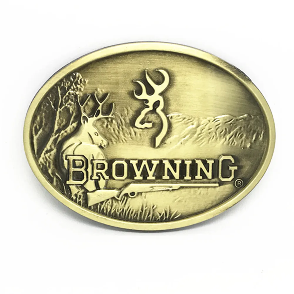 Fashion BROWNING Belt Buckles Oval Western Belt Buckle Metal for Men Apprael Accessories Free Shipping