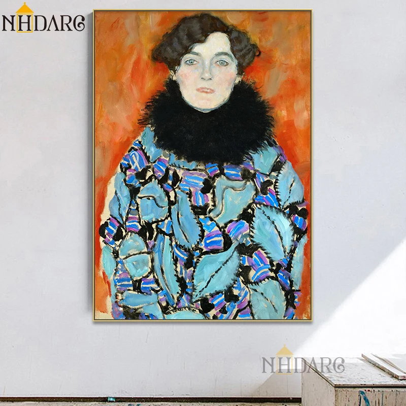 Портрет Johanna Stowe художника Gustav Klimt классическое произведение искусства холст искусство живопись плакат и печать, Картина Настенная для домашнего декора