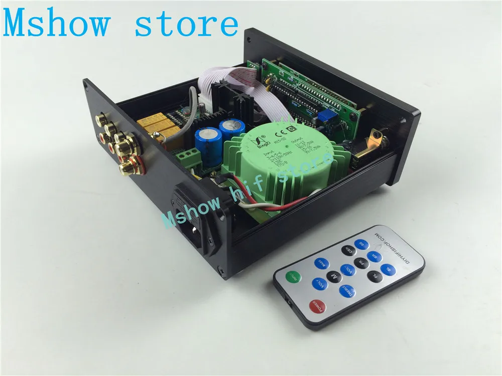 Mpshow Hi Fi аудио новая версия PGA2310 DIP8 чип Preamp Stero пульт дистанционного управления