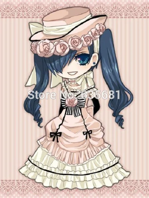 Женский костюм для костюмированной вечеринки Cos Black Butler Ciel Phantomhive розовое
