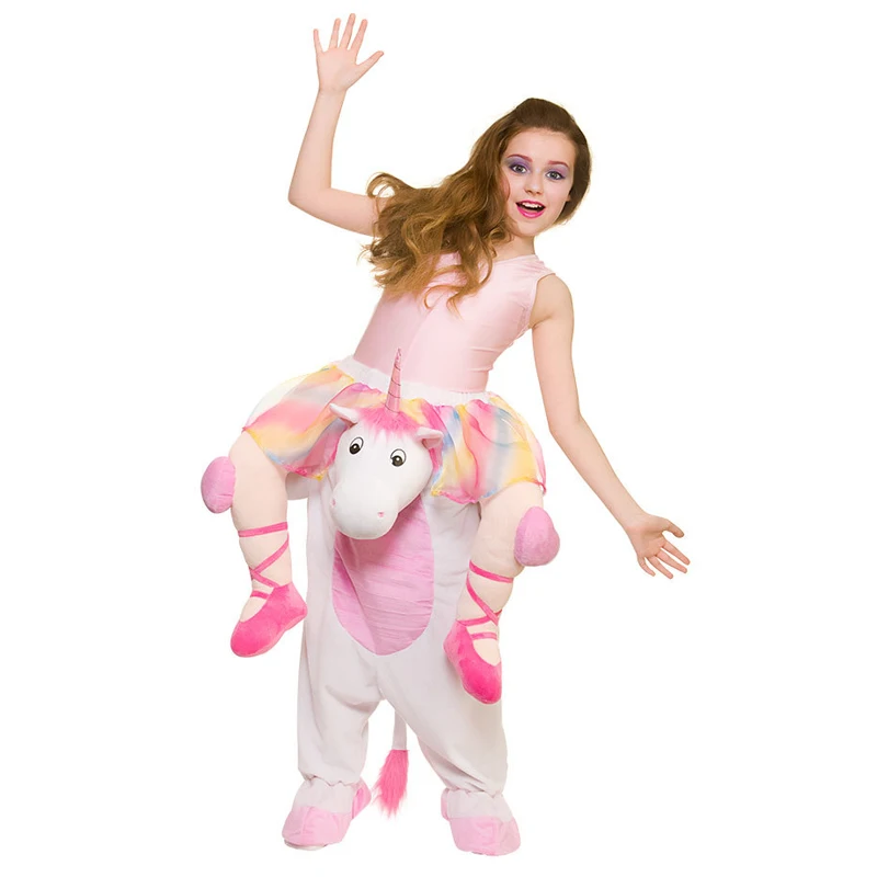 Единорог вечерние Для платье вверх Ride On Me костюмы косплея Carry Back новинка игрушки