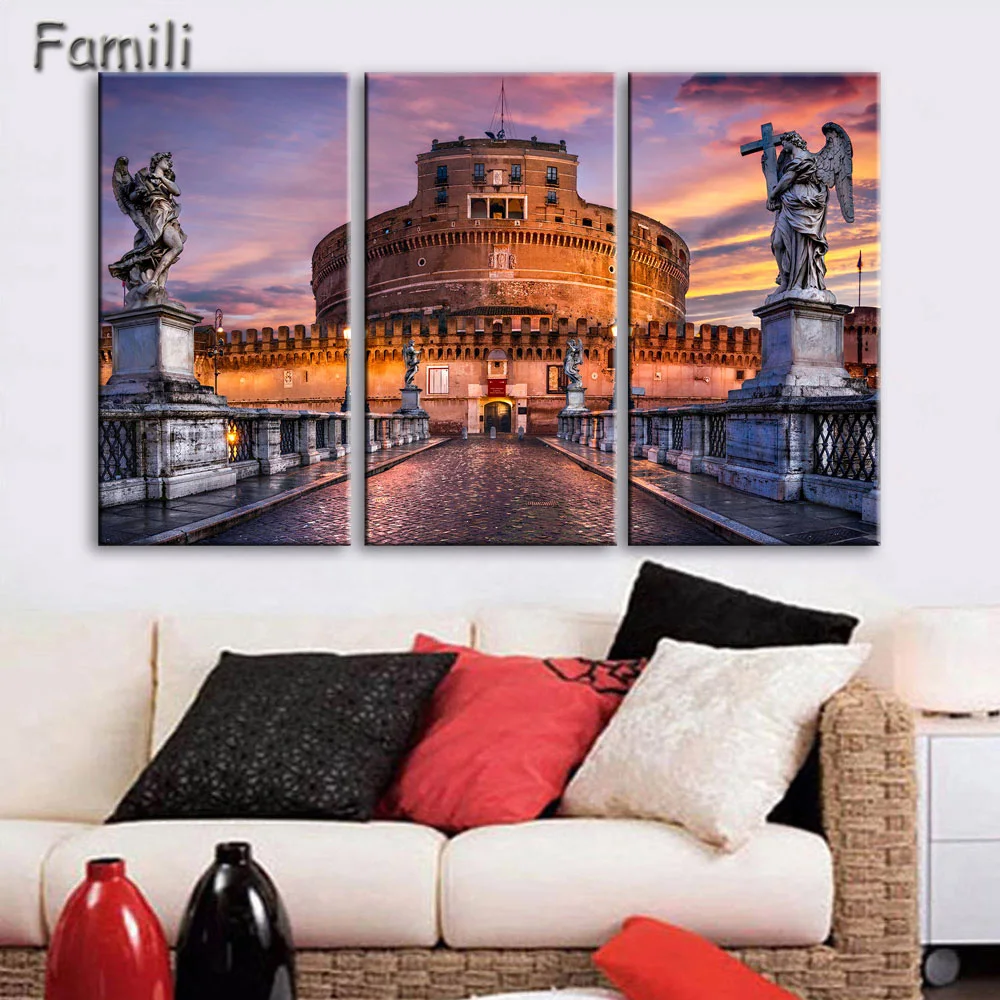 

3Pcs/set Beautiful landscape In Italy Modern For Home Decor Paintings on Canvas Wall Art for Home Decorations Wall Decor Artwork