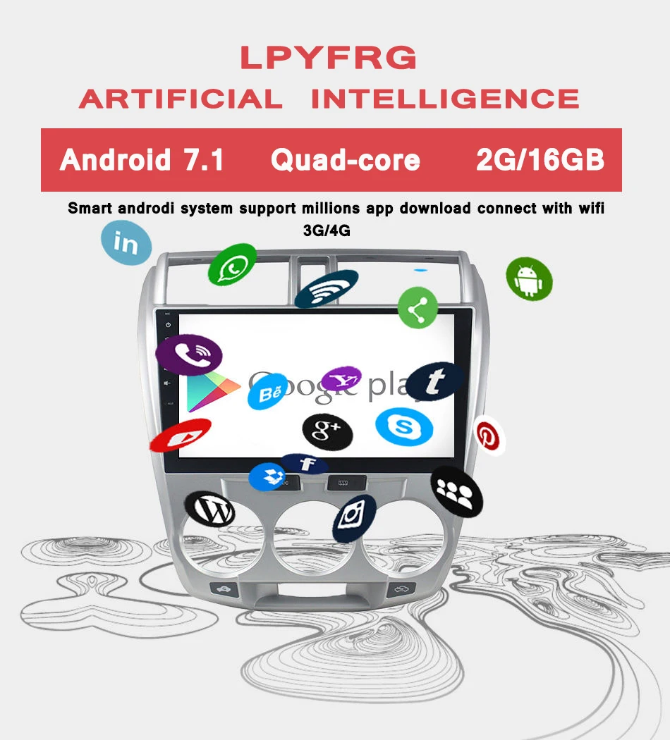 Автомобильный GPS-плеер 2 din 10 дюйма android 0 с восьмиядерным процессором 2008-13 4 Гб + 64 ГБ