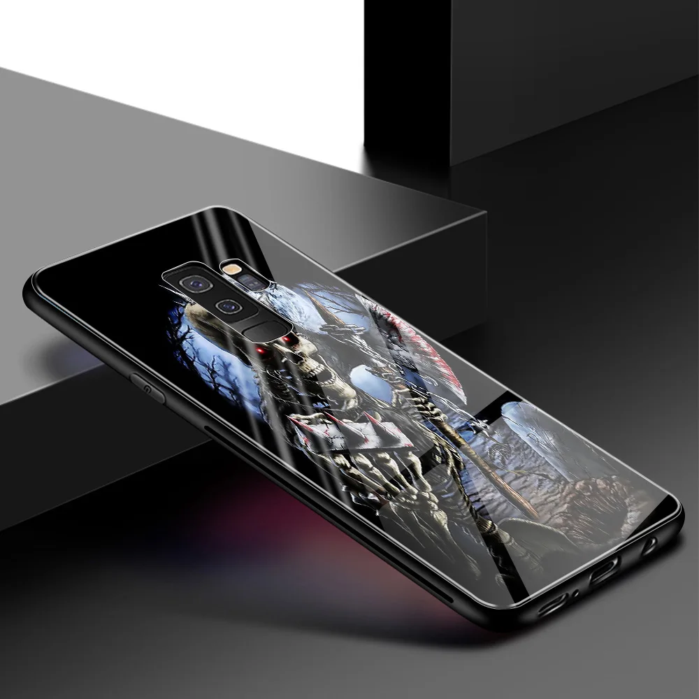 Чехол для samsung S9 Plus, стеклянный чехол с рисунком черепа, чехол для samsung Galaxy Note 8 9 10 plus S8 S9 S10 Plus lite