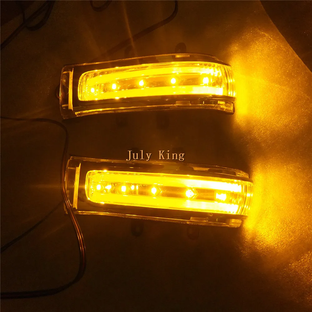 July King светодиодный зеркало заднего вида; светодиодный DRL+ желтый Поворотный Чехол для Toyota Highlander, RAV4, ESTIMA, VOXY, ALPHARD и др