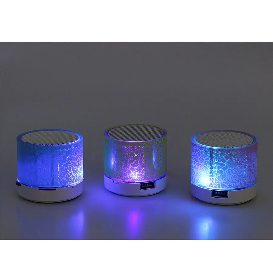 A9 LED Bluetooth динамик с трещинами мини цилиндрический сабвуфер светодиодный