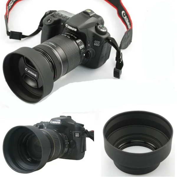 

New 67mm Collapsible Rubber Camera Lens Hood 67 mm for Standard & Wide & Tele Focus 3 in 1