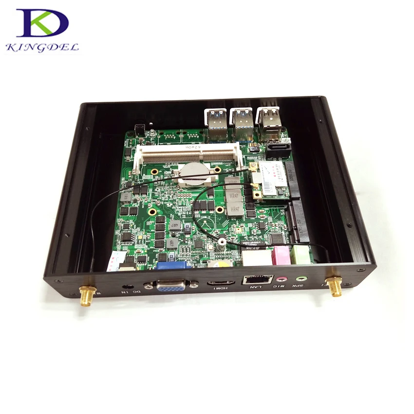 Новое поступление безвентиляторный мини-ПК Barebone ПК Win7/8/10 Nuc компьютер Intel Broadwell