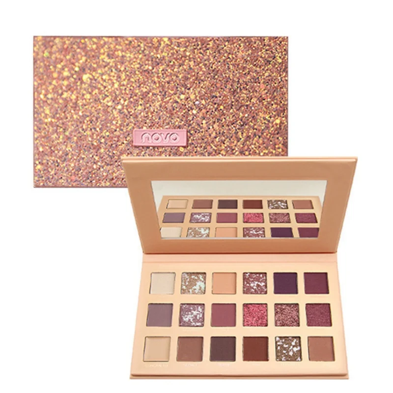 

18 Colors Glitter Shimmer Matte Eyeshadow Palette Pigmented Metallic Natural Eye Shadow Powder Makeup Eyeshadow Kit new