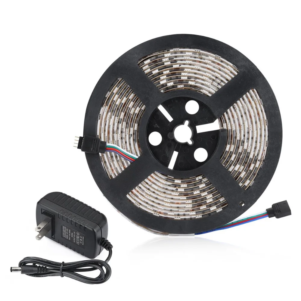 Светодиодная УФ лента 5 м 300 футов с адаптером 12 В 2 А|strip light kit|led strip kituv led |