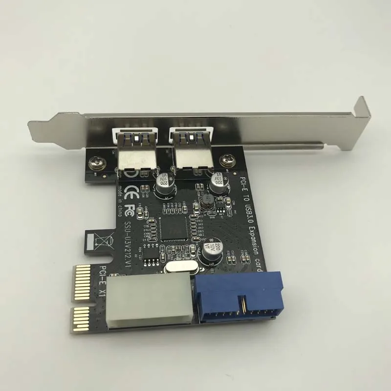 USB 3.0 PCI E Плата расширения 5 Гбит/с внешний 2 портовый 3 0 концентратор внутренний 19