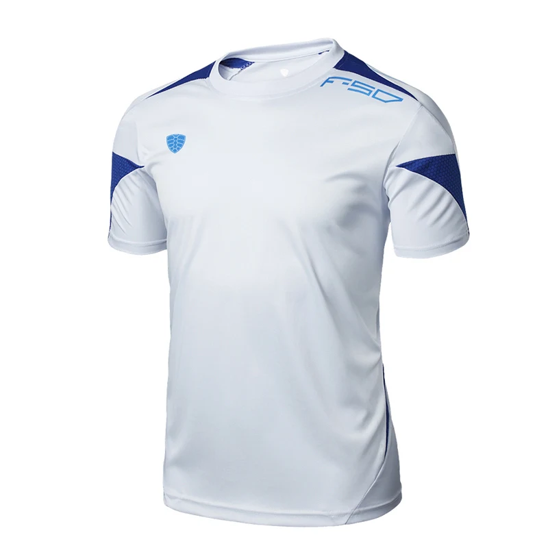 White FANNAI Мужская Спортивная футболка, футболки для бега, быстросохнущая футболка для фитнеса, мужские топы, футболки, одежда с коротким рукавом, майки, спортивная одежда для спортзала - Цвет: White