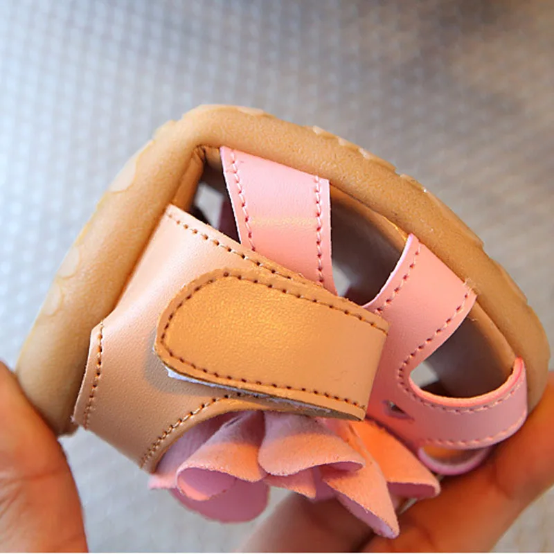 Сандалии с закрытым носком для девочек мягкая удобная обувь цветочным принтом вырезами CSH364 весна лето| |