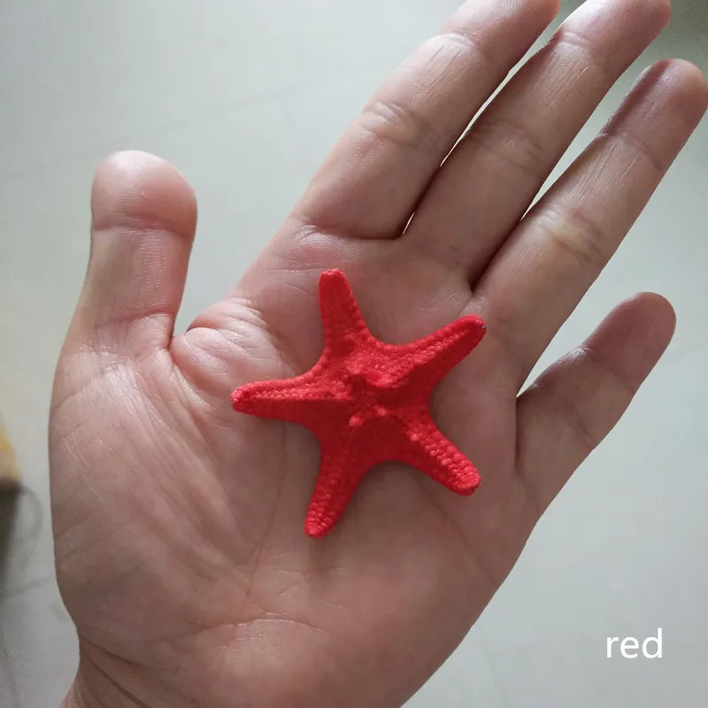 HappyKiss 3 шт. снаряды естественно Starfish раковины украшения Морской стиль Свадебные пару булочки starfish 3-5 см цвета морской звезда - Цвет: Красный