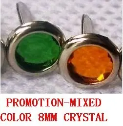 

Акция! Оптовая продажа, украшения для скрапбукинга, стразы/Хрустальные brads, 8 мм, смешанные цвета + Бесплатная доставка