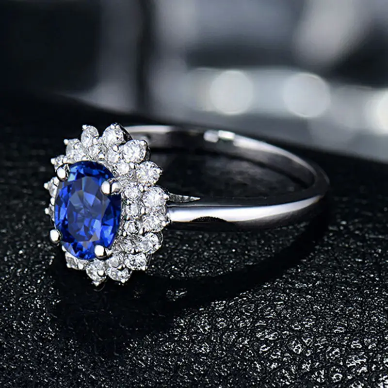 Женское Обручальное Кольцо LOVERJEWELRY элегантное овальное кольцо из танзанита 18