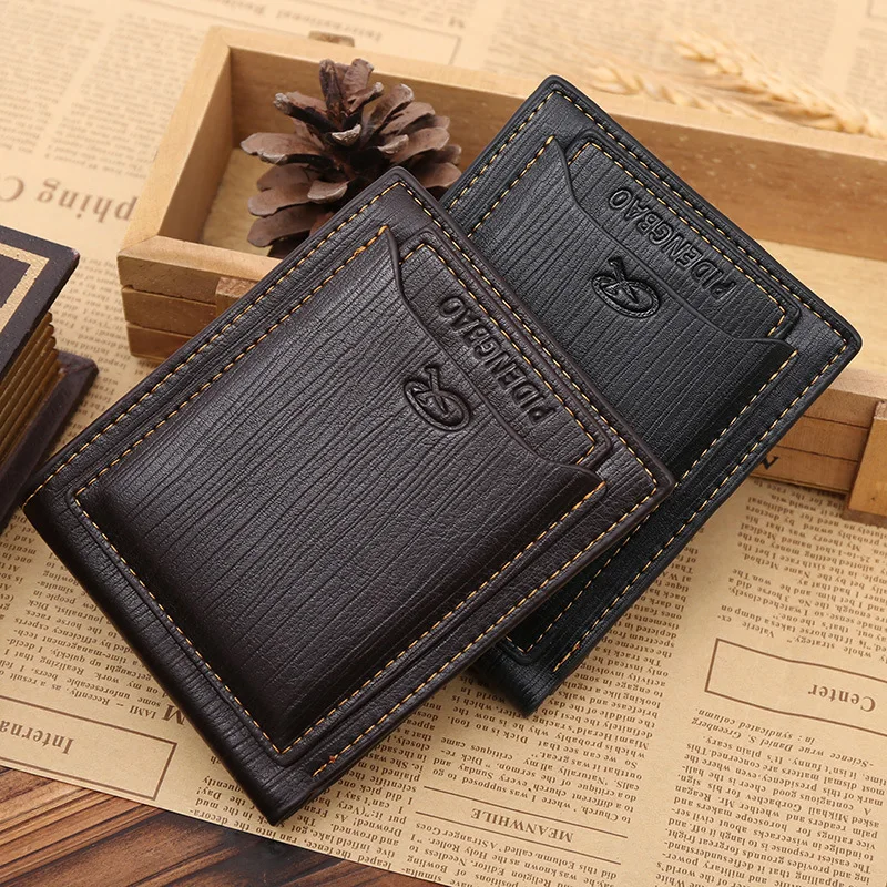 PIDENGBAO короткий кошелек с кисточками однотонный высококачественный мужской